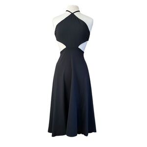 Elegant Black Halter Dress